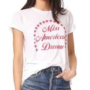 Wild Fox Womens Wildfox "Miss American Dream" Graphic T-shirt. Sz XL